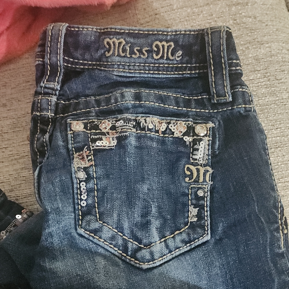 Miss Me Dark Blue Embellished Jeans